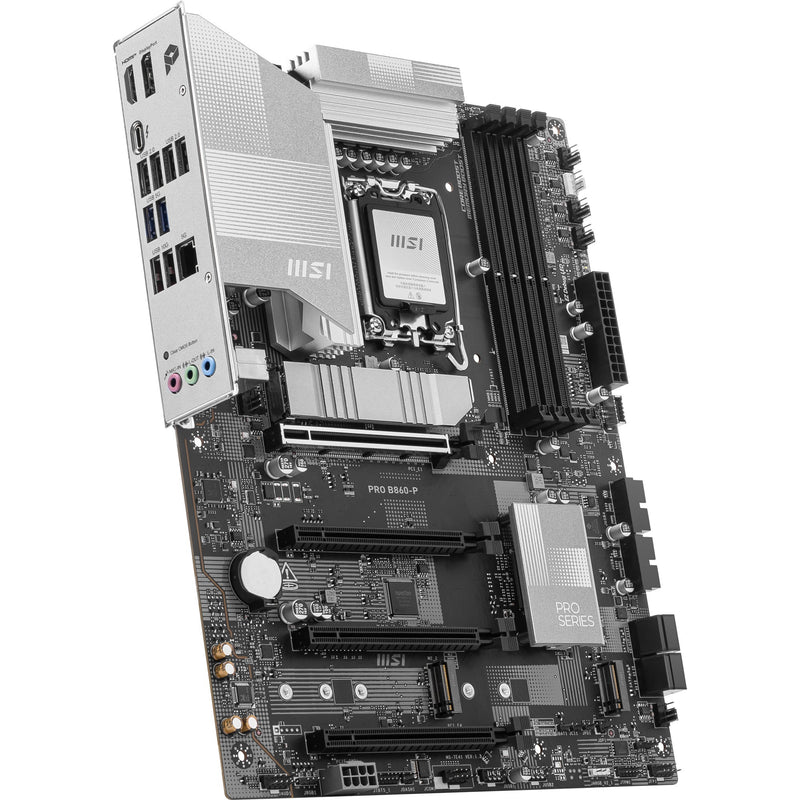 Load image into Gallery viewer, Msi pro b860-p socket 1851 moederbord (zilver, raid, 5gb-lan, sound, atx)