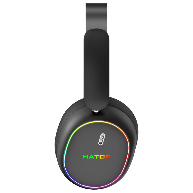 Afbeelding laden in galerijviewer, Hator phoenix 2 wireless over-ear gaming headset (zwart, rgb, 2.4ghz bluetooth 5.4 usb-c)