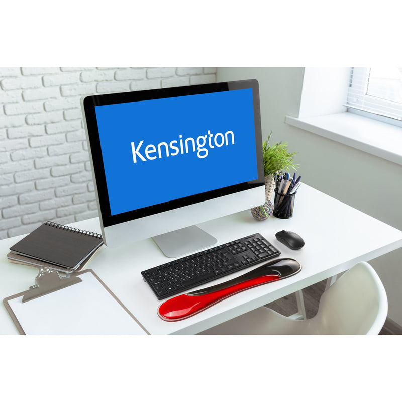 Chargez l'image dans la visionneuse de la galerie, Kensington slim duo gel keyboard wrist rest polssteun (rood zwart)