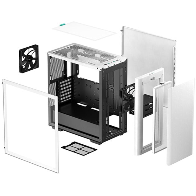 Load image into Gallery viewer, Deepcool ck500 midi tower behuizing (wit | 2x usb-a | 1x usb-c | tempered glass)