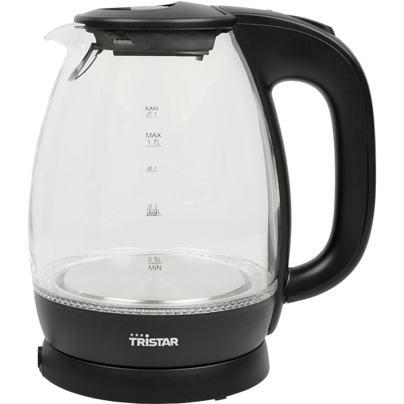 Load image into Gallery viewer, Tristar wk-3405 glazen waterkoker (zwart transparant, 1,7 liter)