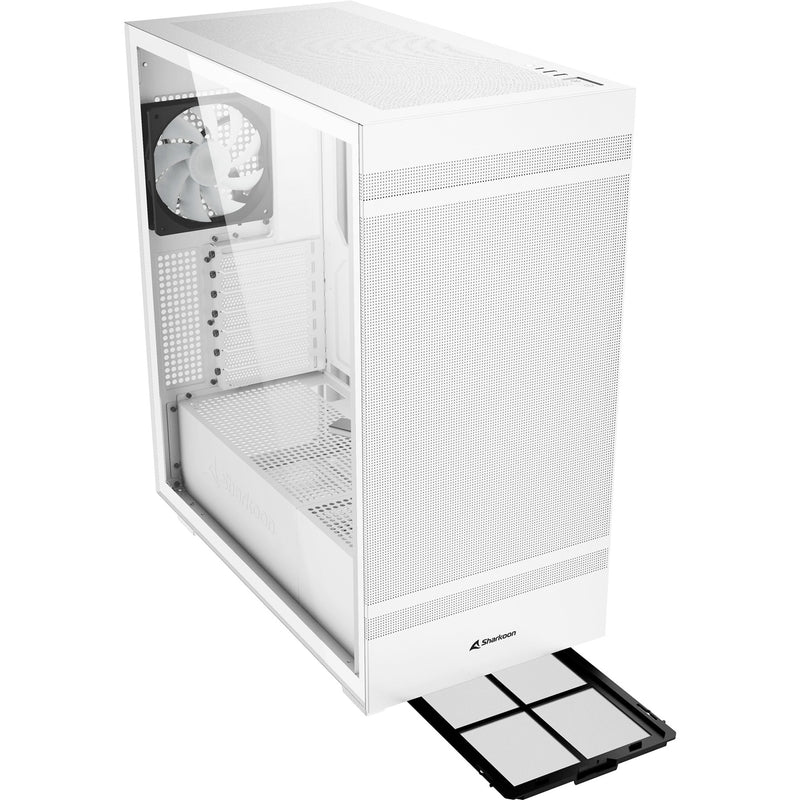Load image into Gallery viewer, Sharkoon rebel c50 white rgb midi tower behuizing (wit | 2x usb-a | 1x usb-c | rgb | tempered glass)