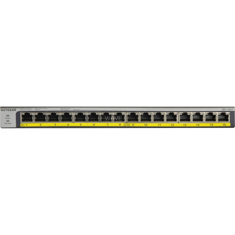 Load image into Gallery viewer, Netgear gs116lp 16-port poe poe+ gigabit ethernet unmanaged switch