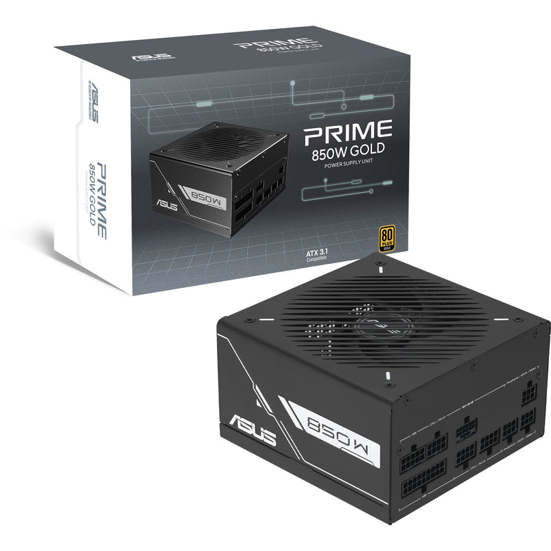 Afbeelding laden in galerijviewer, Asus prime gold black edition modulaire 850 watt voeding (zwart, 1x 12v-2x6, 3x pcie)