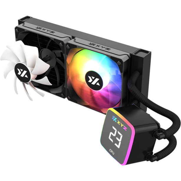 Afbeelding laden in galerijviewer, Xyz pc gear aquapulse aio 240 waterkoeling (zwart, argb, pwm)