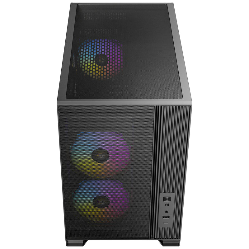 ギャラリービューアに画像をロードする, Antec flux m mini tower behuizing (zwart | 1x usb-a | 1x usb-c | tempered glass)