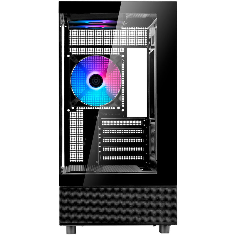 Load image into Gallery viewer, Silverstone lucid 04 mini tower behuizing (zwart | 2x usb-a | 1x usb-c | rgb | tempered glass)