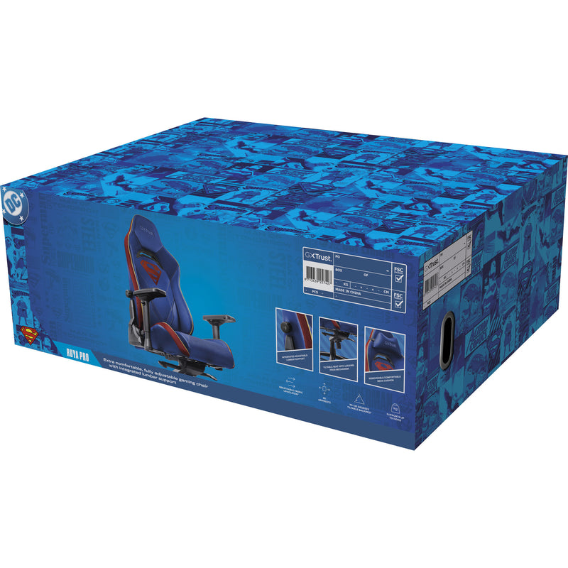 Load image into Gallery viewer, Trust gxt 721sm ruya pro superman gaming stoel (blauw rood)