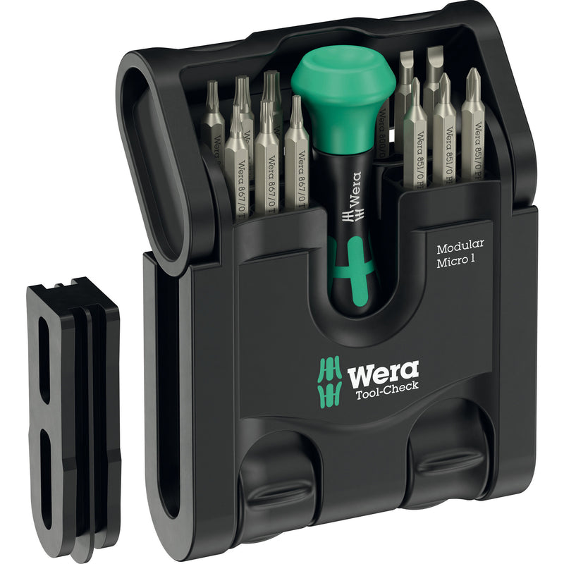 Load image into Gallery viewer, Wera tool-check modular micro 1, 21‑delig bitset (zwart groen)