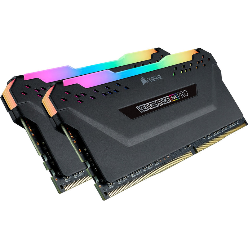 Afbeelding laden in galerijviewer, Corsair vengeance rgb pro 32 gb ddr4-3200 (2x 16 gb) werkgeheugen (zwart, cmw32gx4m2e3200c16, xmp 2.0)
