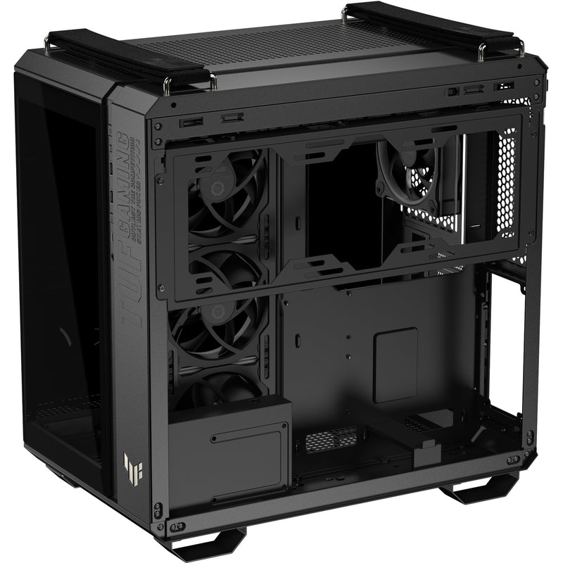 Chargez l'image dans la visionneuse de la galerie, Asus tuf gaming gt502 horizon argb midi tower behuizing (zwart | 3x usb-a | 1x usb-c | tempered glass)