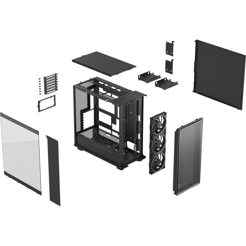 Cargue la imagen en el visor de la galería, Fractal design epoch xl tg rgb midi tower behuizing (zwart | 2x usb-a | 1x usb-c | rgb | tempered glass)