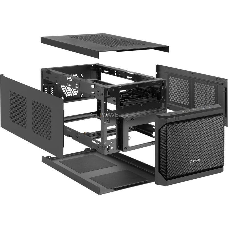 Load image into Gallery viewer, Sharkoon qb one mini tower behuizing (zwart | 4x usb-a)
