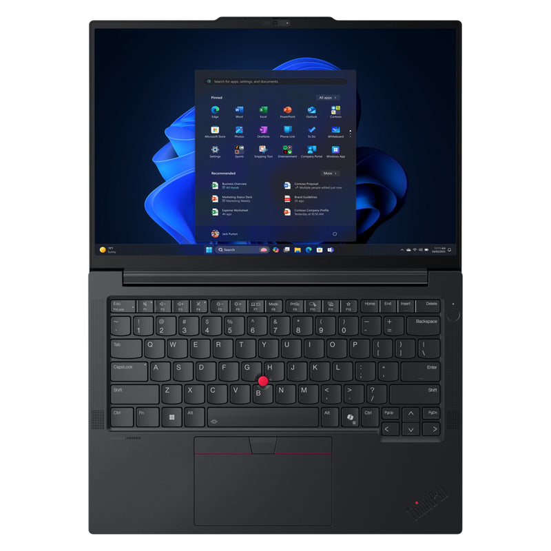 Afbeelding laden in galerijviewer, Lenovo thinkpad e14 gen 7 amd (21t0006pmh) 14 laptop (zwart | ryzen 5 220 | radeon 740m | 16 gb | 512 gb ssd)