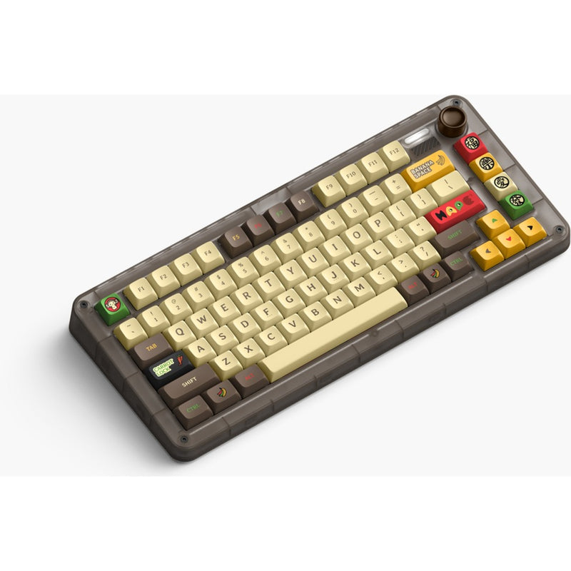 Laden Sie das Bild in Galerie -Viewer, Iqunix zx75 happy ape wireless mechanical keyboard (bruin, us lay-out (qwerty), ttc holy panda, 75%, rgb leds, hot-swappable, double-shot pbt, 2.4ghz | bluetooth 5.1 | usb-c)