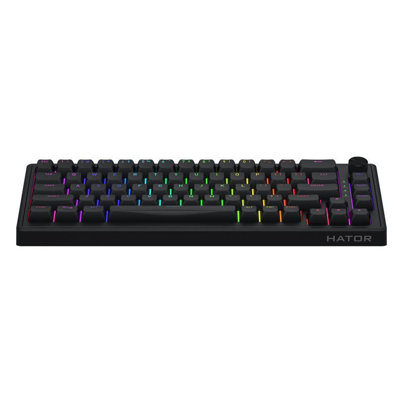 ギャラリービューアに画像をロードする, Hator skyfall wired rgb mechanisch gaming toetsenbord (zwart, us lay-out (qwerty), hator aurum sterling, 65%, rgb, double shot abs, hot-swap)
