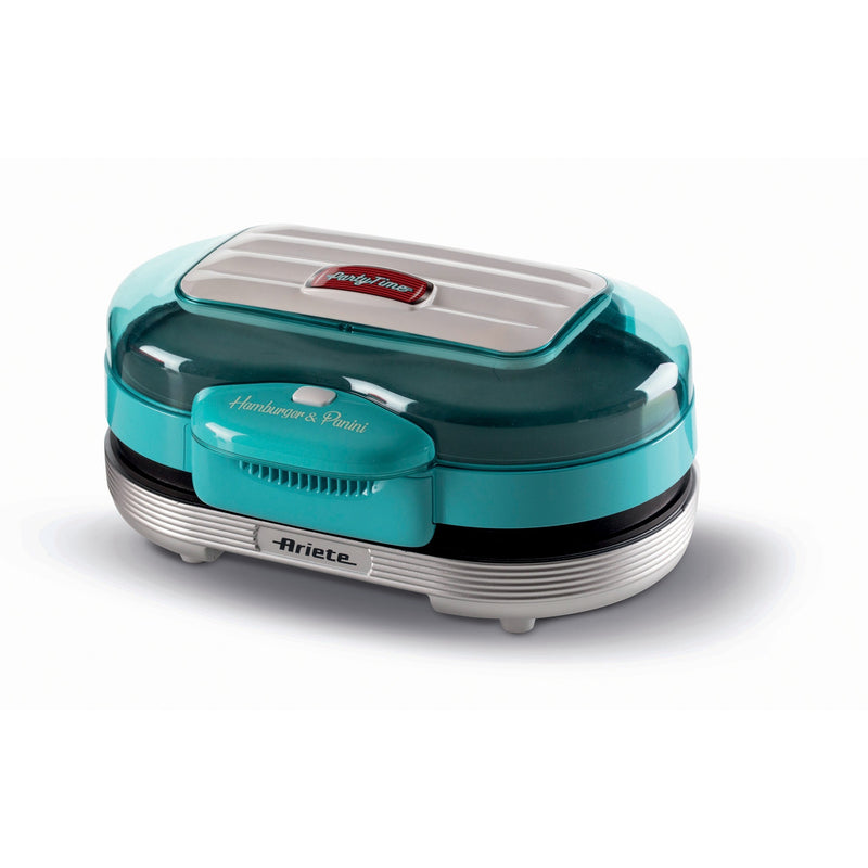 Load image into Gallery viewer, Ariete party time hamburger maker 0205 01 elektrische bakplaat (lichtblauw wit)