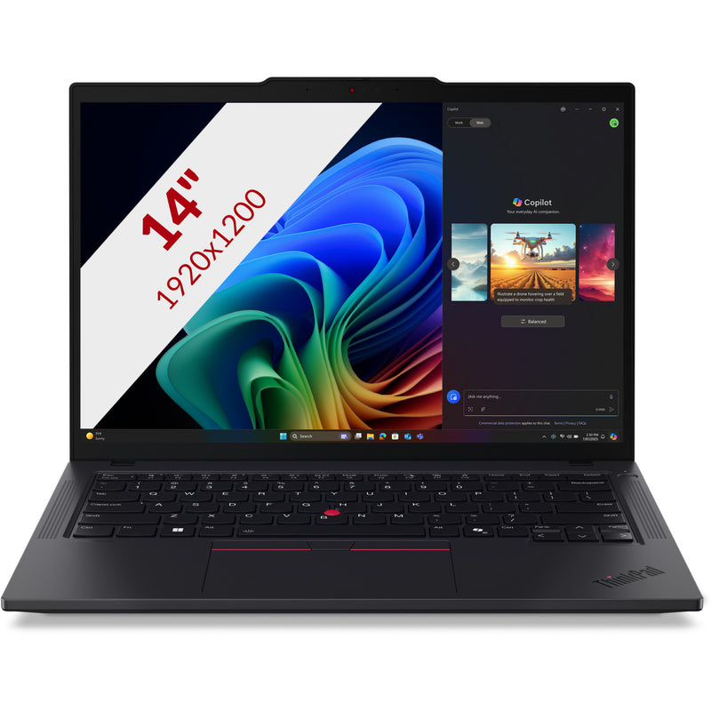 Afbeelding laden in galerijviewer, Lenovo thinkpad t14 gen 6 (21qj005emh) 14 copilot+ laptop (zwart | ryzen ai 7 pro 350 | radeon 860m | 32 gb | 1 tb ssd)