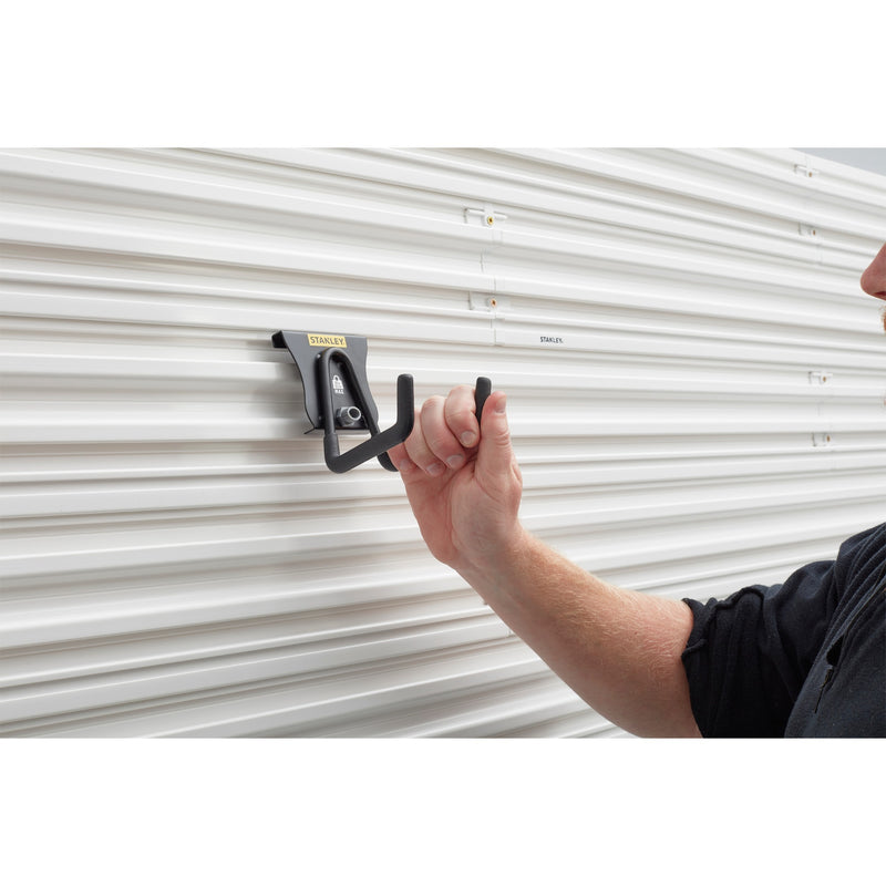 Load image into Gallery viewer, Stanley track wall - universele haak medium houder (zwart)