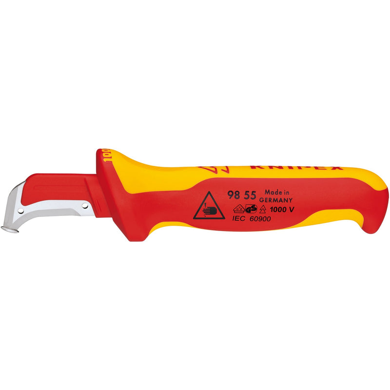 Load image into Gallery viewer, Knipex ontmantelingsmes 9855sb (rood geel, 180 mm)