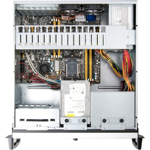 Load image into Gallery viewer, Chenbro rm42300 rack behuizing (zwart zilver | 2x usb-a 3.2 (5 gbit s))
