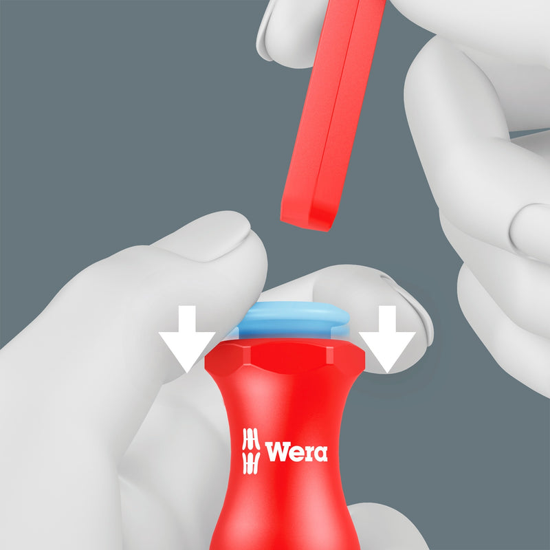 Load image into Gallery viewer, Wera kraftform kompakt vde rvs 17 extra slim 1 tool finder, 17‑delig schroevendraaier (rood blauw)