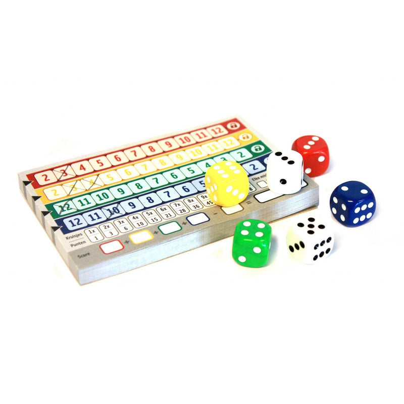 ギャラリービューアに画像をロードする, White goblin games qwixx dobbelspel (nederlands, 2 - 5 spelers, 15 minuten, vanaf 8 jaar)