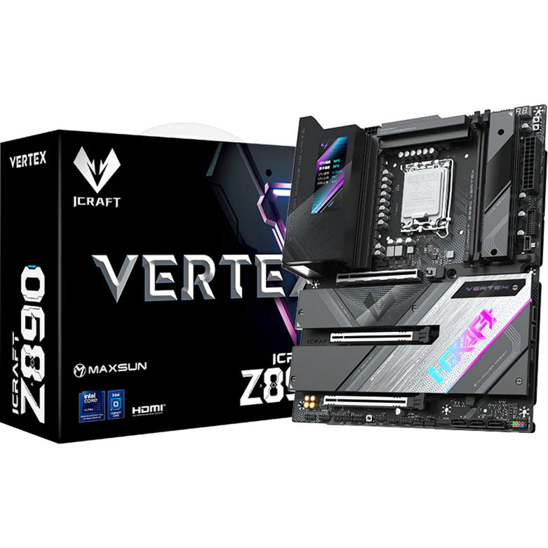Laden Sie das Bild in Galerie -Viewer, Maxsun ms-icraft z890 vertex socket 1851 moederbord (zwart, raid, 5 gb-lan, wlan, bt, sound, atx)