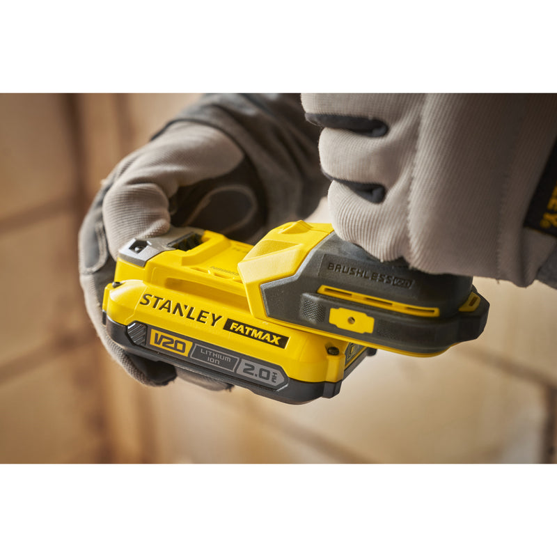 Load image into Gallery viewer, Stanley fatmax v20 18v schroefklopboormachine klopboorschroevendraaier (zwart geel, accu en oplader niet inbegrepen)