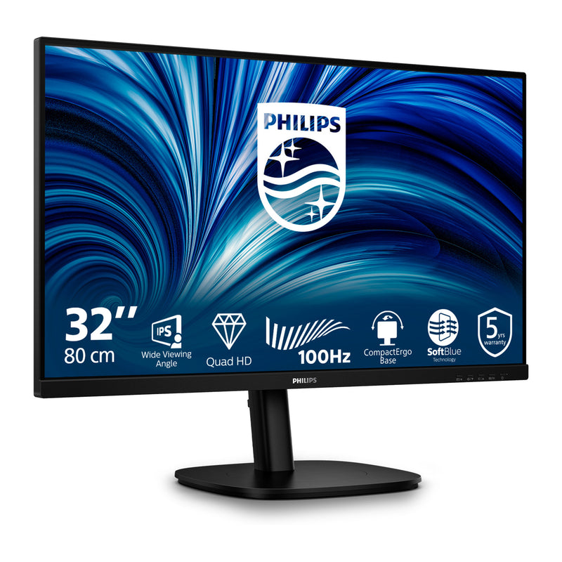 Chargez l'image dans la visionneuse de la galerie, Philips 32b2n3500 31.5 monitor (zwart, 2x hdmi, displayport, 3x usb-a, usb-b)