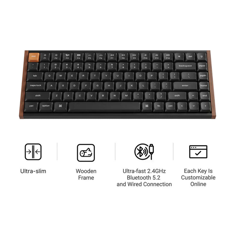 Load image into Gallery viewer, Keychron k3 max se qmk wireless custom mechanical keyboard (zwart, us lay-out (qwerty), milk pom brown, 75%, rgb, hot swap, 2.4 ghz | bluetooth 5.3 | usb-c)