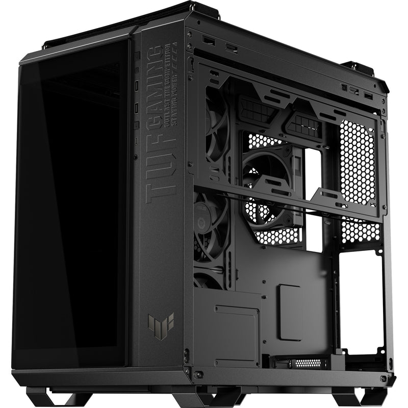 Chargez l'image dans la visionneuse de la galerie, Asus tuf gaming gt502 horizon argb midi tower behuizing (zwart | 3x usb-a | 1x usb-c | tempered glass)