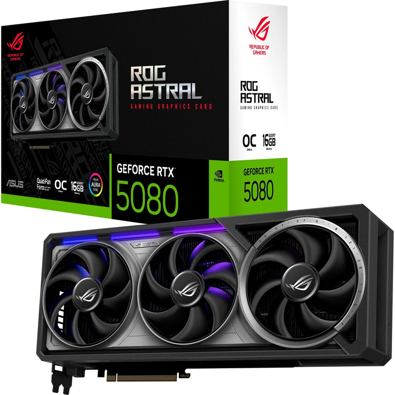 ギャラリービューアに画像をロードする, Asus rog astral geforce rtx 5080 oc grafische kaart (3x displayport, 2x hdmi 2.1, dlss 4)