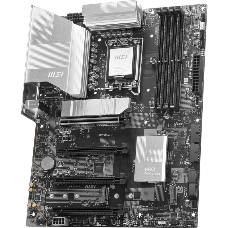 Load image into Gallery viewer, Msi pro b860-p socket 1851 moederbord (zilver, raid, 5gb-lan, sound, atx)