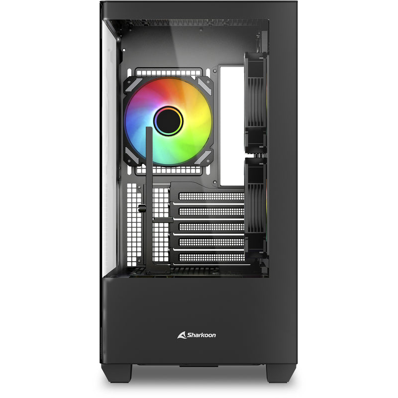 Load image into Gallery viewer, Sharkoon elite shark cm100 midi tower behuizing (zwart | 2x usb-a | 1x usb-c | rgb | tempered glass)