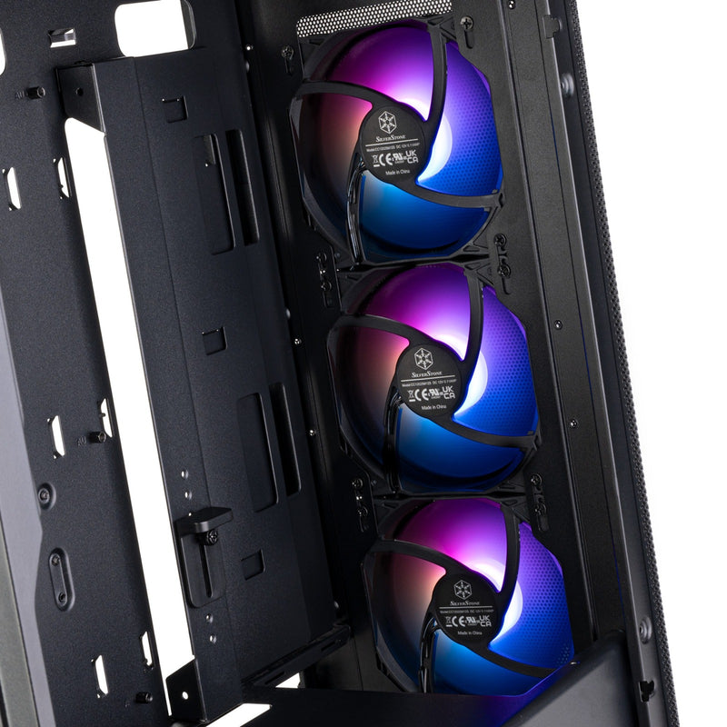 Load image into Gallery viewer, Silverstone fara 514x midi tower behuizing (zwart | 2x usb-a | 1x usb-c | rgb | tempered glass)