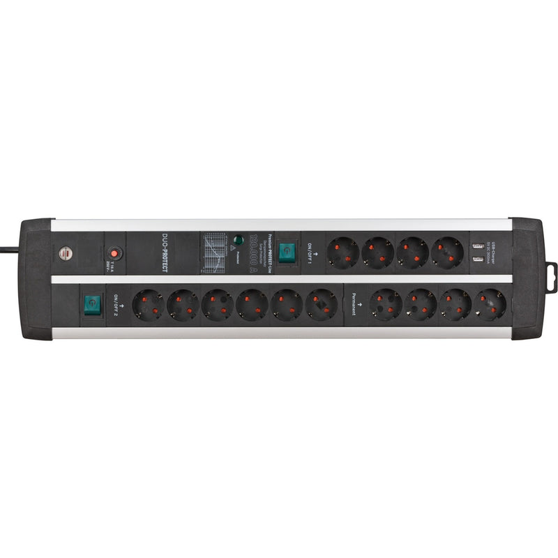 Load image into Gallery viewer, Brennenstuhl premium protect-line stekkerdoos | 14-voudig | 2x schakelaar - 1392000232