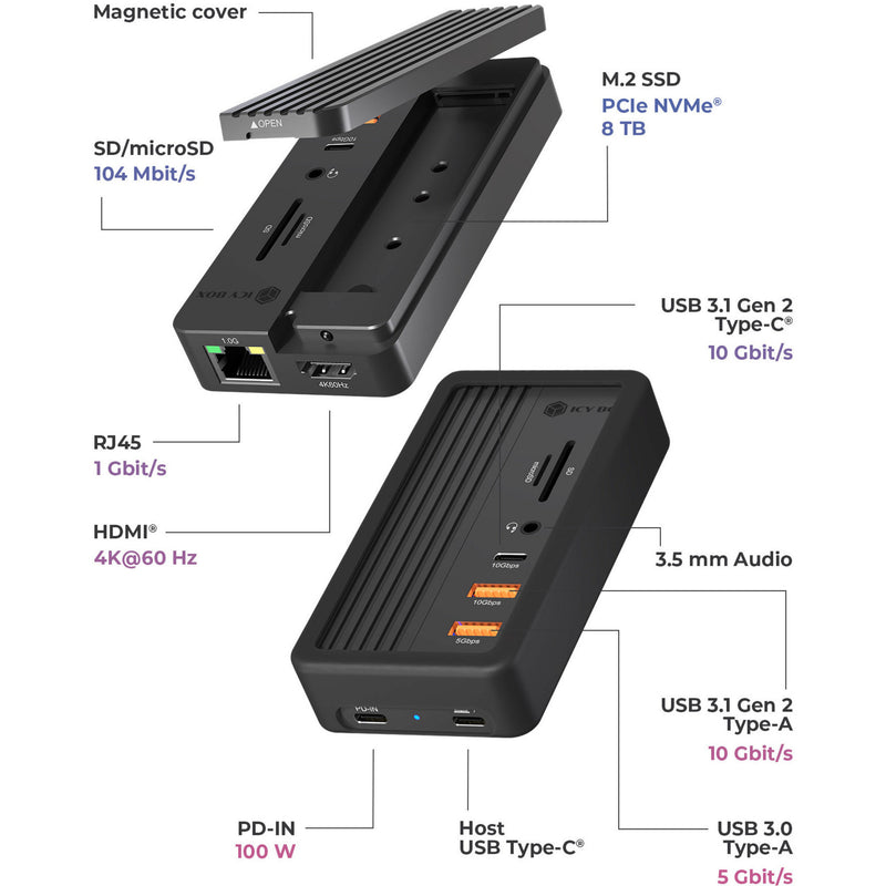 Load image into Gallery viewer, Icy box ib-dk4072m-cu31 dockingstation