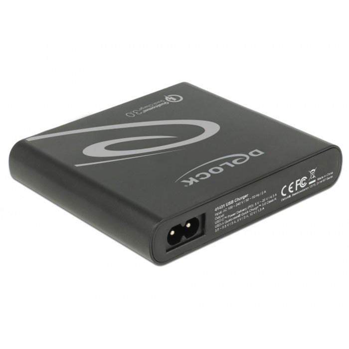 Load image into Gallery viewer, Delock usb oplader 1x usb type-c + 3x usb type-a (zwart)