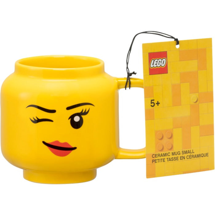 Load image into Gallery viewer, Room Copenhagen Room Copenhagen LEGO keramische mok knipogend meisjeshoofd, klei