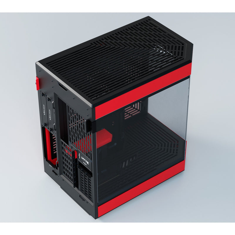 Load image into Gallery viewer, Hyte y60 midi tower behuizing (rood zwart | 3x usb-a | tempered glass)