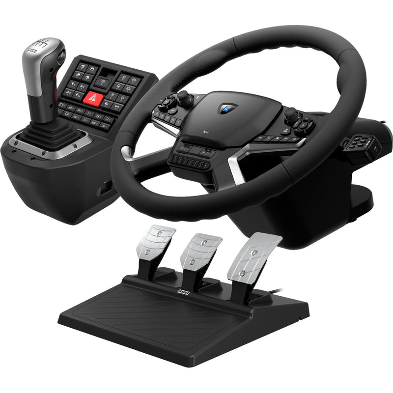 Load image into Gallery viewer, Hori force feedback truck control system simulatorset (zwart zilver)