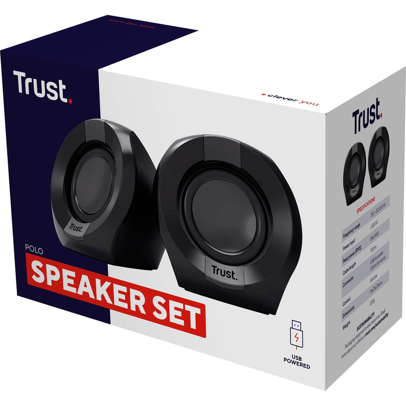 Load image into Gallery viewer, Trust polo 2.0 luidsprekerset pc-luidspreker (zwart)