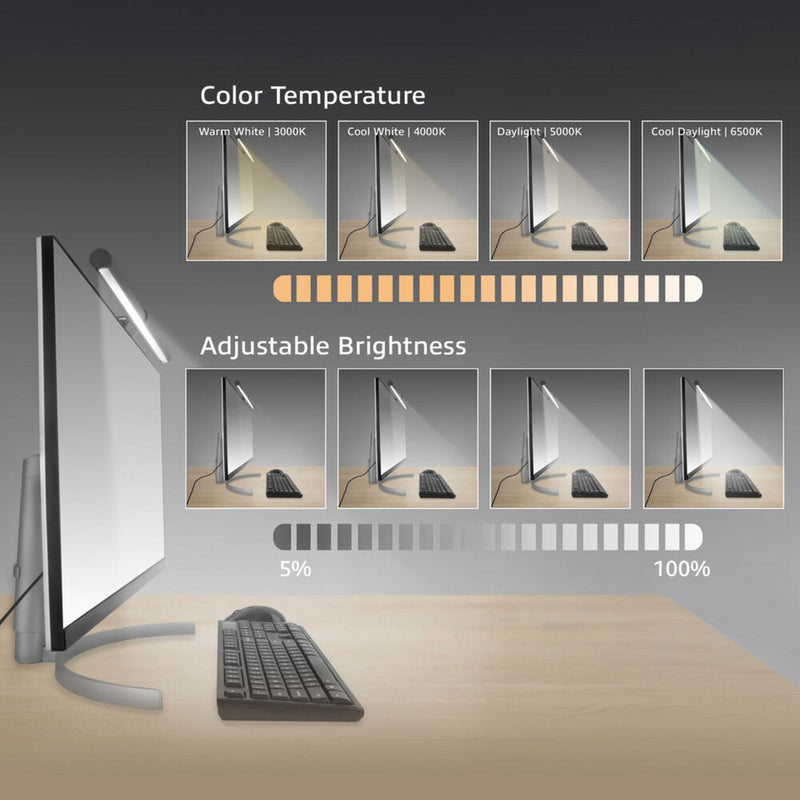 Load image into Gallery viewer, Act connectivity dimbare monitor led lichtbalk led-bar (zwart, usb-voeding, 3000k-6500k)