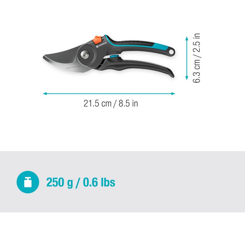 Load image into Gallery viewer, Gardena snoeischaar premiumcut pro fresh wood, bypass (grijs turquoise, 24 mm snoeidiameter)