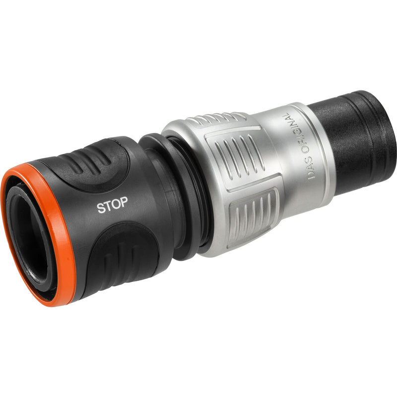 Load image into Gallery viewer, Gardena premium waterstop 13 mm (1 2 ), 15 mm (5 8 ) slangstuk (grijs zilver, 18253-50)