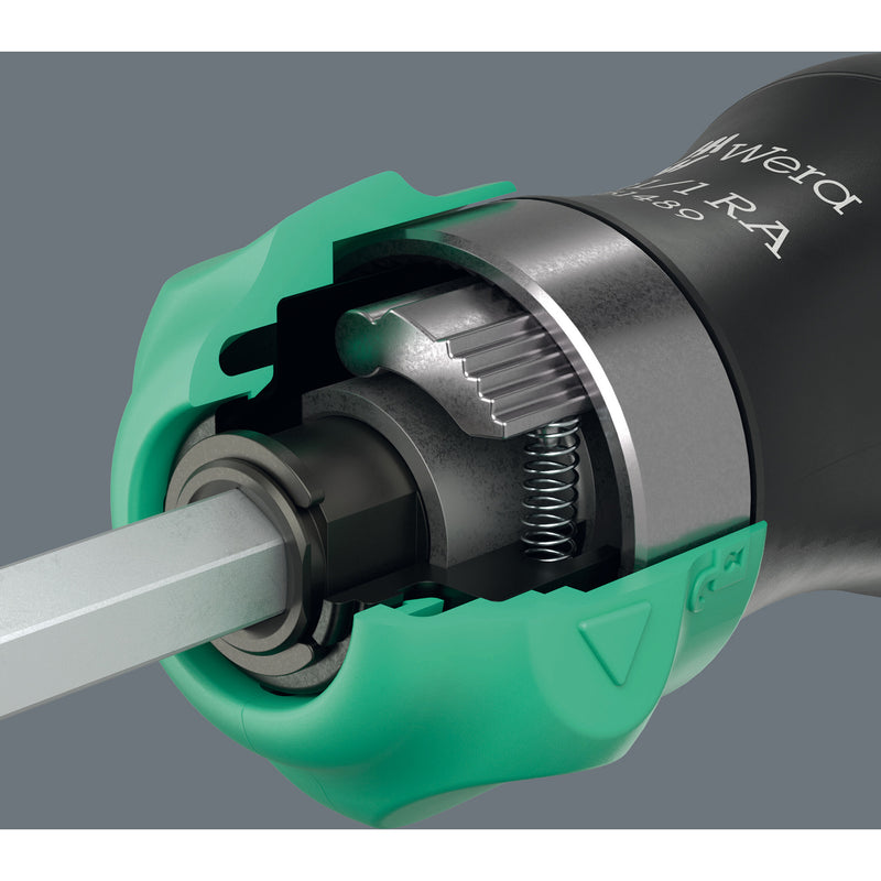 Load image into Gallery viewer, Wera kraftform kompakt 28 ra met etui, 6‑delig bitset (zwart groen)
