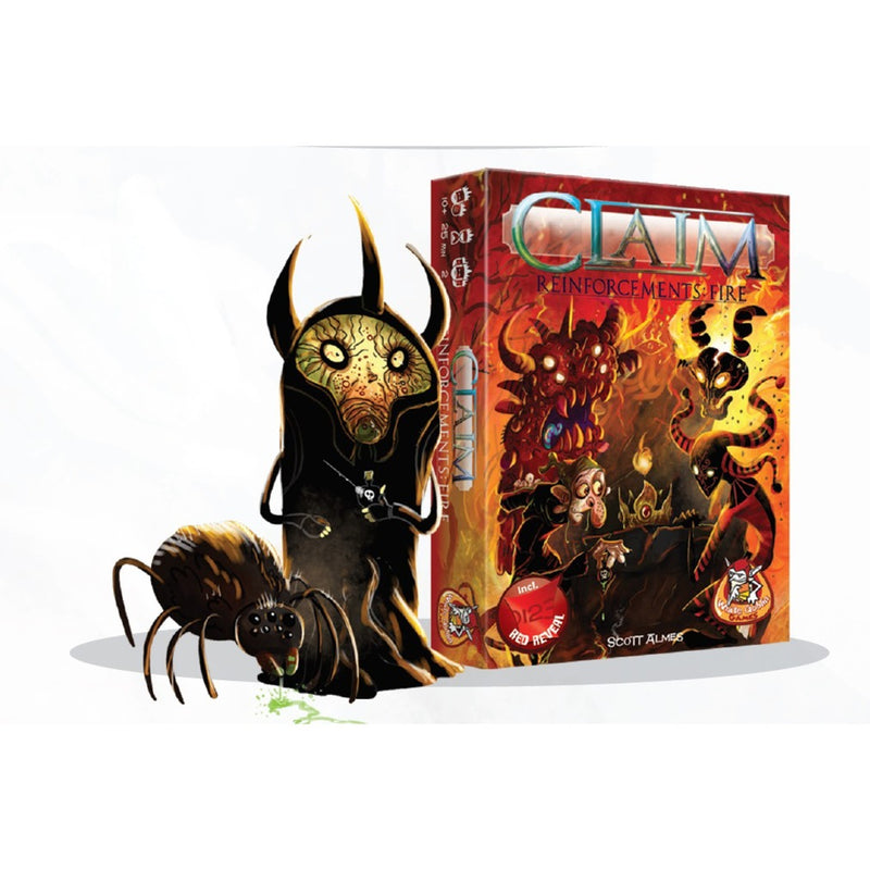 Load image into Gallery viewer, White goblin games claim reinforcements: fire kaartspel (nederlands, uitbreiding, 2 spelers, 25 minuten, vanaf 10 jaar)