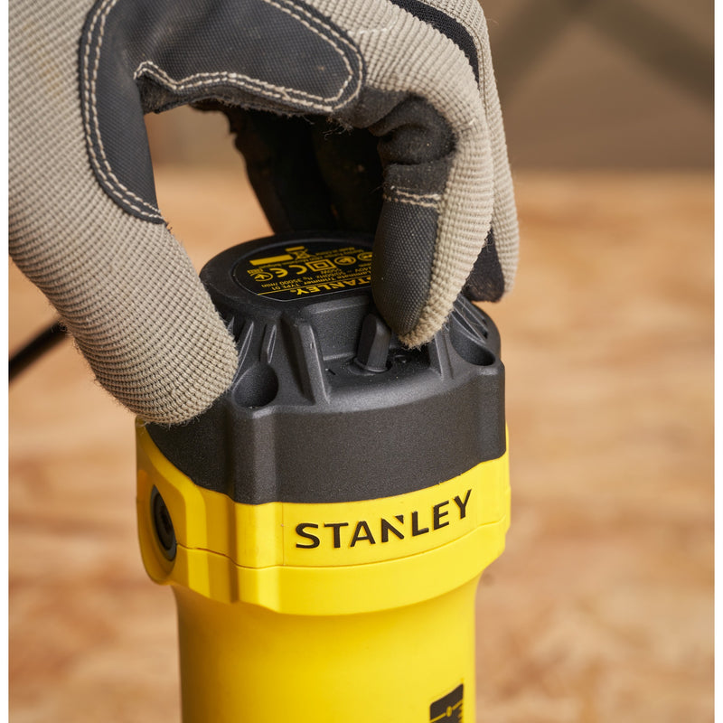 Load image into Gallery viewer, Stanley 550w kantenfrees bovenfrees (geel zwart)