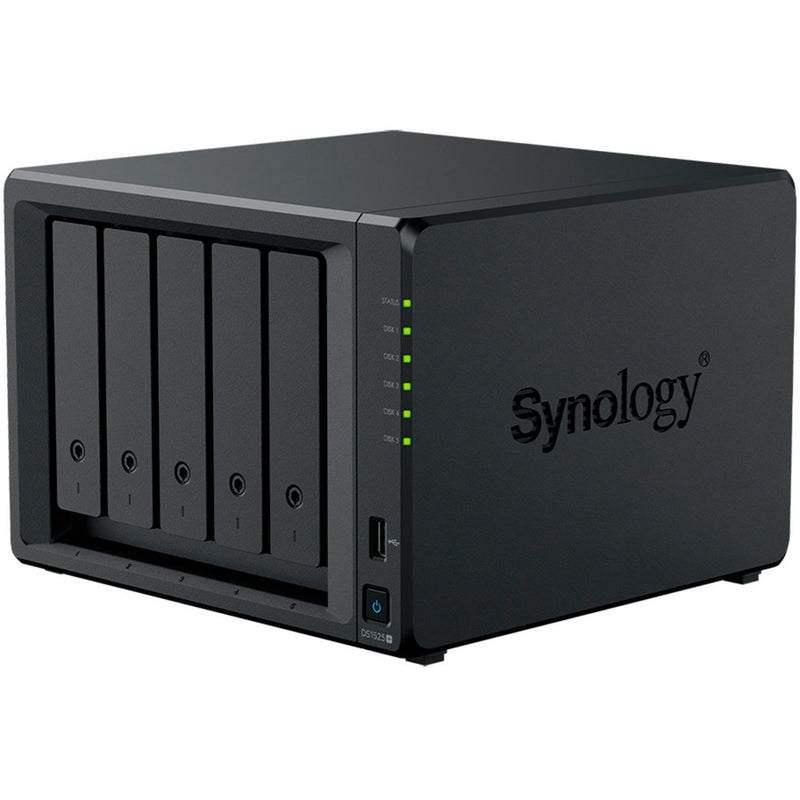 Chargez l'image dans la visionneuse de la galerie, Synology diskstation ds1525+ nas (zwart, 2x lan, usb)